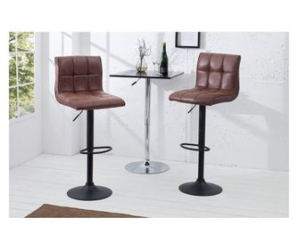 Komplet 2 rjavih barskih stolov