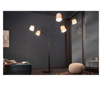 Állólámpa, barna, fekete