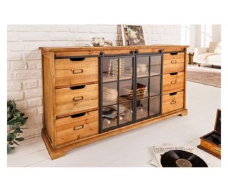 Komoda, barva dřeva, černá