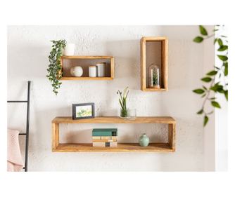 Set 3 zidne police, boja drva