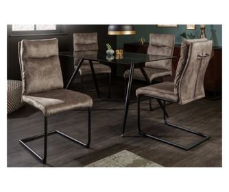 Vstyle Irresistible szék 288074, taupe, fekete, fém, mikroszálas, poliészter 97x45x64