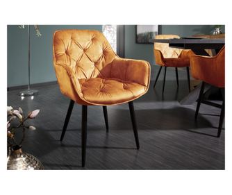 Set 2 stolice, žuta, crna