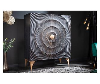 Komoda, černá a zlatá