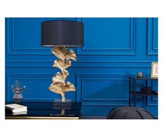 Postolje za stolnu svjetiljku, zlatna, crna