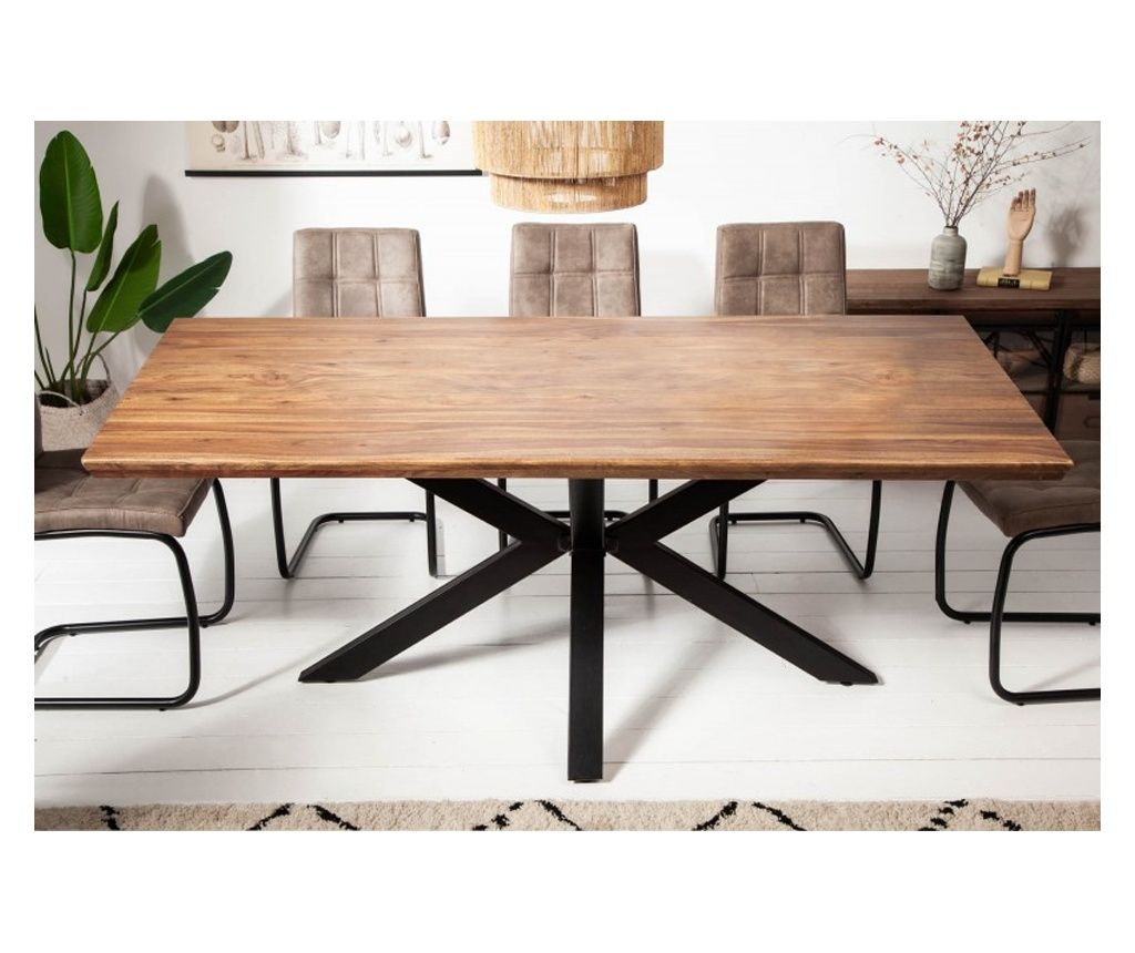 Blagovaonski stol, prirodna, crna