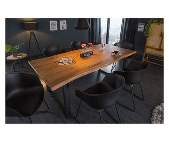 Blagovaonski stol, prirodna, crna