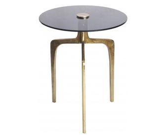 Pomoćni stolić, crna, mjed