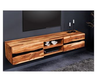 Suport TV, natural, negru