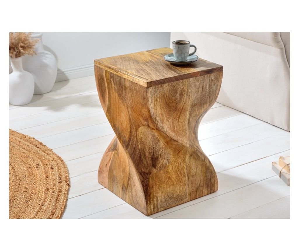Vstyle Irresistible Odkladací stolík 289331, prírodný, mangové drevo, lakované 45x30x30