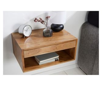 Stolik nocny, naturalny wygląd z miodowym wykończeniem