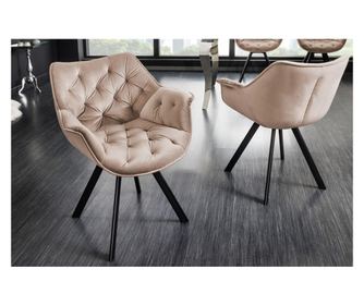 Szék, pezsgő taupe, fekete