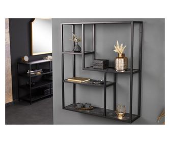 Zidna polica, antracit siva, crna