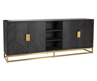 Vitrina Blackbone 4 vrata, Richmond Interiors, crna bukva