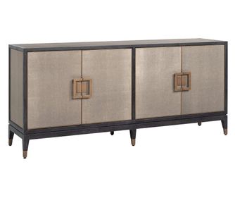 Bloomville Szafka 4-drzwiowa, Richmond Interiors, Szary, Czarny, Brązowy, Złoty