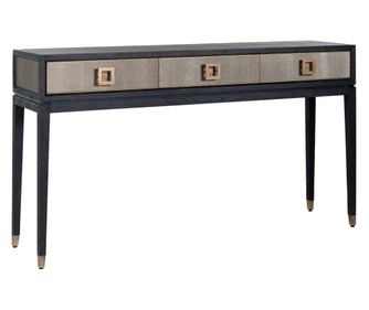 Bloomville konzolna mizica s 3 predali, Richmond Interiors, siva, črna, bronasta, zlata