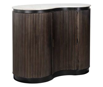 Bar Mayfield cu 1 Ușă, Richmond Interiors, Alb, Negru, Culoare Lemn