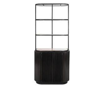 Hampton 2-ajtós, 2-polcos szekrény, Richmond Interiors, fekete és fa színű