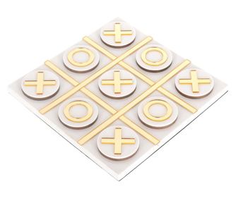 Σετ Tic Tac Toe Maylie, Richmond Interiors, λευκό, χρυσό