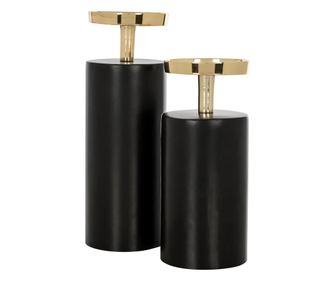 Svijećnjak Caya veliki, Richmond Interiors, zlatna, crna