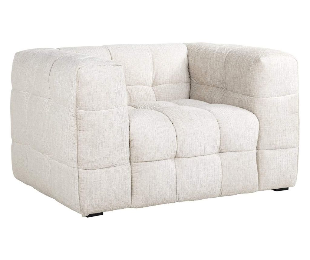 Πολυθρόνα Merrol Cream Fusion (Ανθεκτική στη Φωτιά), Richmond Interiors, Λευκό, Κρεμ