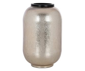 Διακοσμητικό Βάζο Vesna, Richmond Interiors, Ασημί, Μαύρο
