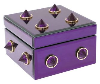 Κουτί Αποθήκευσης Jelia Μωβ και Χρυσό από την Richmond Interiors