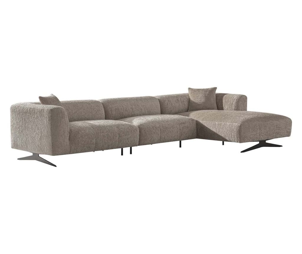Hoxton Beige Corner Sofa (Right Corner), Richmond Interiors, Brown