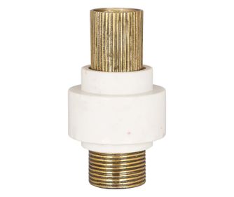 Διακοσμητικό Βάζο Kai Brass, Richmond Interiors, λευκό, χρυσό