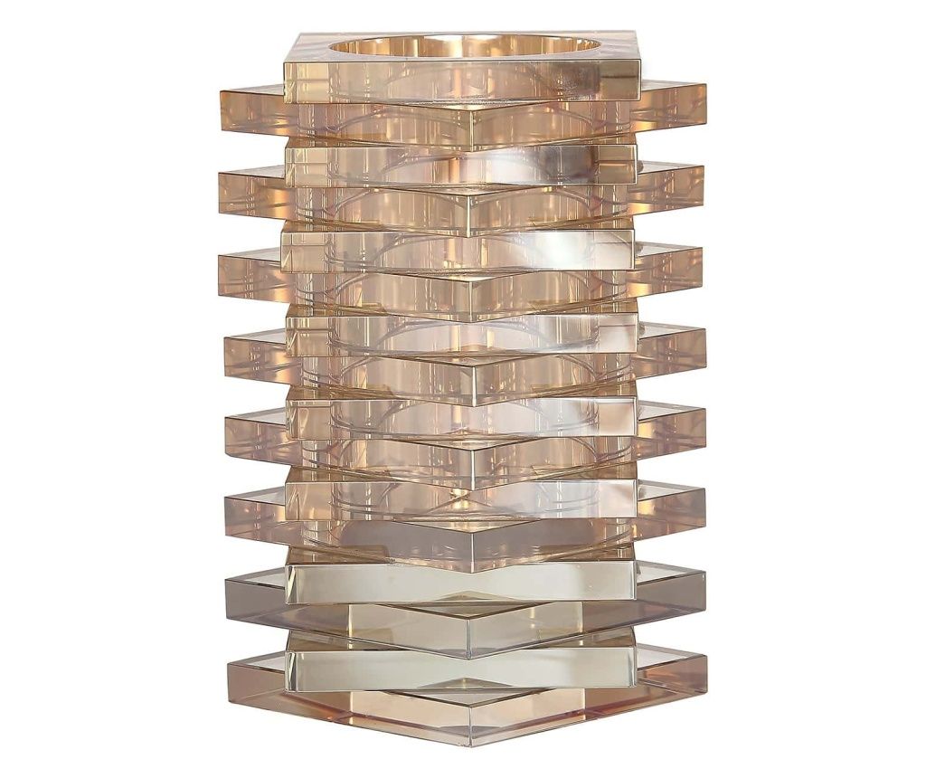 Ukrasna vaza Celia, Richmond Interiors, prozirna, krem