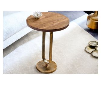 Pomoćni stolić, boja drva, boja mesinga