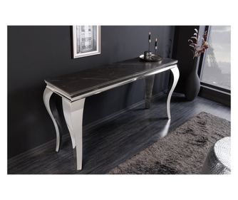 Konzolový stolík, čierna a chróm