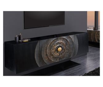 Komoda, černá a zlatá