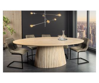 Masă de sufragerie Vstyle Irresistible 289717, Alb, Lemn de Mango, Lemn de Mango și Acacia 77x110x220