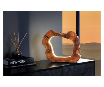 Lampă de masă din lemn