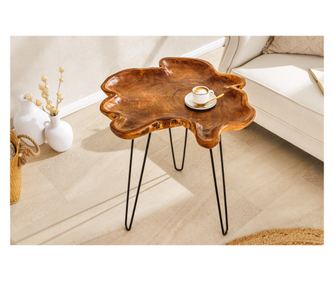 Pomoćni stolić, boja drva, crna