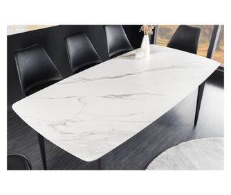 Τραπέζι φαγητού, εφέ λευκού μαρμάρου