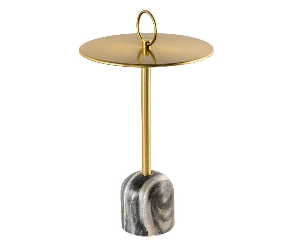 Pomoćni stolić, zlatna, crna, bijela