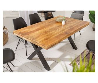 Τραπέζι φαγητού, χρώμα ξύλου, μαύρο