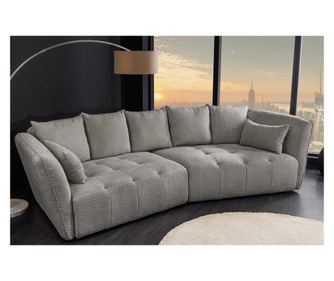 Kauč Vstyle Irresistible 287951, siva, crna, bouclé tkanina 86x145x295