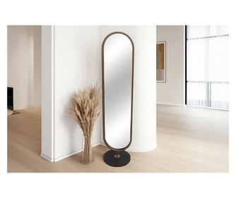 Ogledalo sa stalkom, zlatna, crna