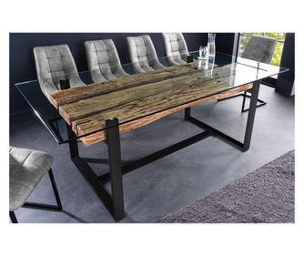 Βάση Τραπεζαρίας, Μαύρο και Χρώμα Ξύλου