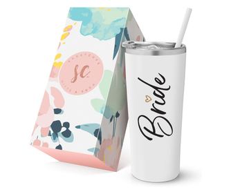 Cana termos calatorie Bride, SassyCups, alb, otel inoxidabil, 625 ml