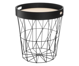 Stół kawowy Moutr Black, rama stalowa, 35 x 38 cm