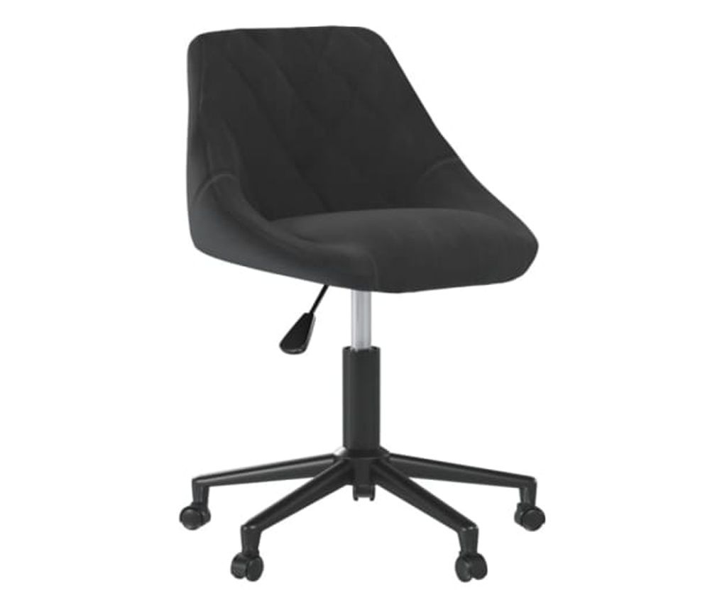 Zakretne stolice za blagovaonicu, 4 kom., crna, baršun