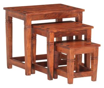 Stolovi na kat, 3 kom., masivno drvo akacije