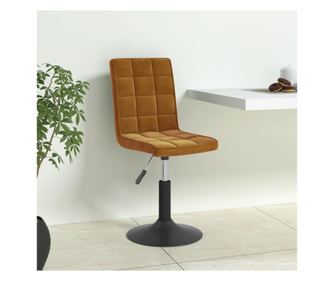 Stolčki za mizo, 6 kosov, rjavi, žamet