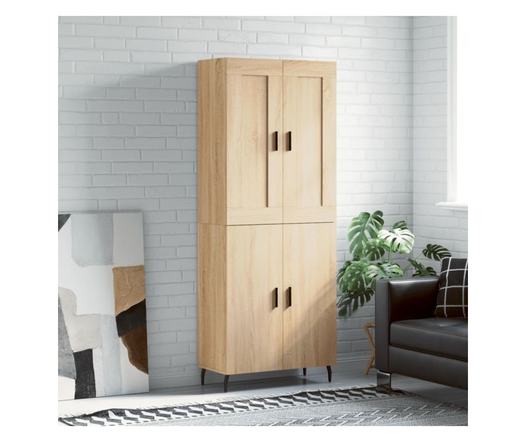 Dulap înalt, stejar sonoma, 69,5x34x180 cm, lemn compozit