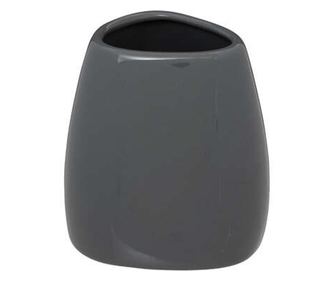 Suport ceramic periute dinti 8x7xH9.5 cm gri inchis