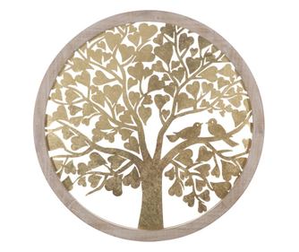 Decoratiune de perete gold tree cm ø 80x2,5