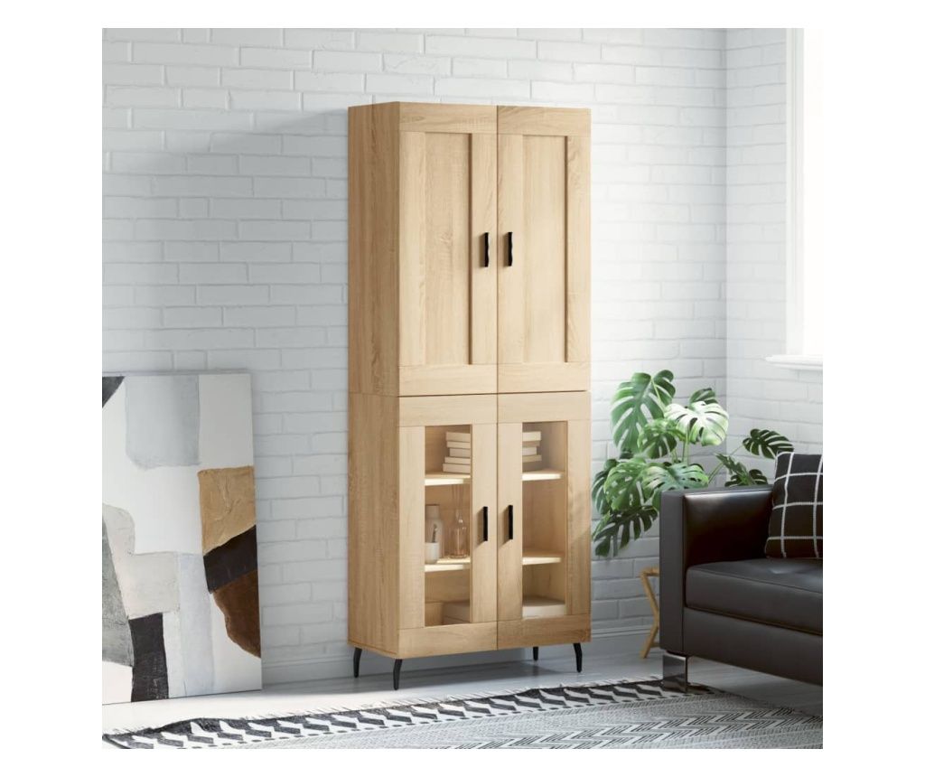 Visoka ormar, hrast sonoma, 69,5x34x180 cm, kompozitno drvo